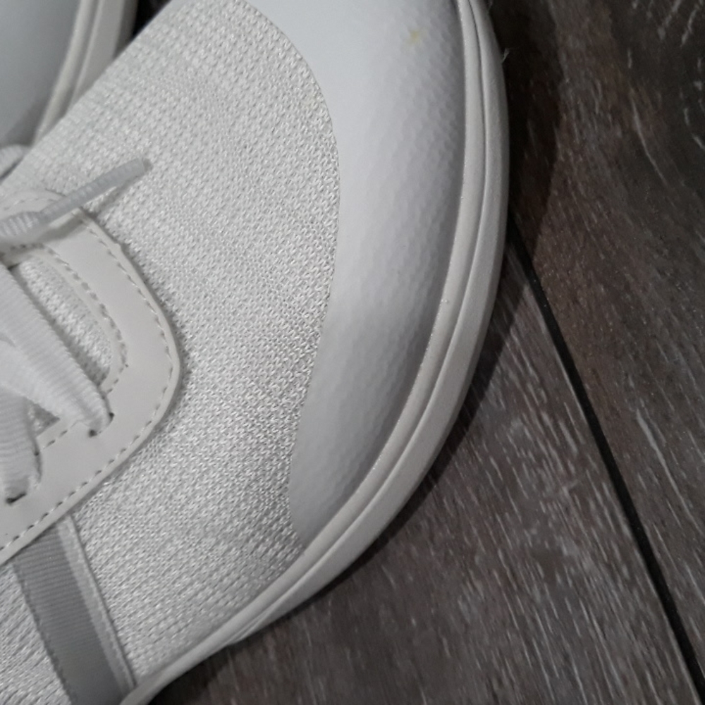Vionic Women's White Sneakers with Light Gray Accents - Picture 2 of 11